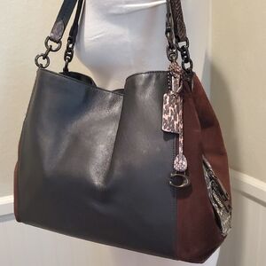 Coach Dalton 31 Bag In Colorblock With Snakeskin Detail